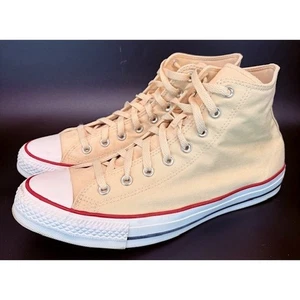 Converse Chuck Taylor All Star High Top Sneakers Beige Canvas Mens size 11.5 - Picture 1 of 9