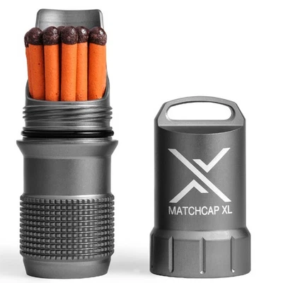 Estojo Exotac MATCHCAP XL impermeável Match and Striker - Gunmetal - Imagem 1 de 4