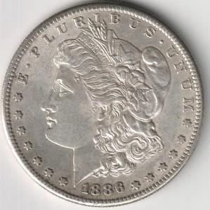 #1 BETTER DATE 1886-S MORGAN SILVER DOLLAR CHOICE AU - Picture 1 of 2