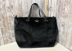 Kate Spade, Dawn Place Samt Schultertasche/Beuteltasche, schwarz authentisch gebraucht, in einwandfreiem Zustand - Bild 1 von 10