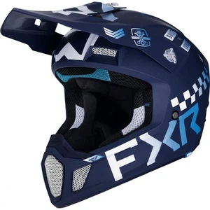 FXR Clutch Gladiator Helmet Open Face Ventilated Optional Winter Kit Blue - Picture 1 of 5