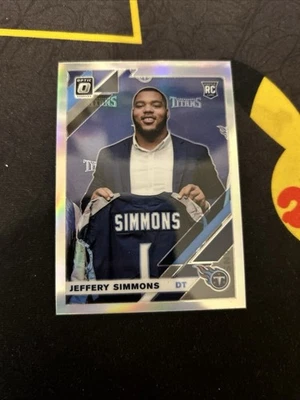 2019 Panini Donruss Optic Jeffery Simmons #108 Holo Titans Rookie - Image 1 of 2