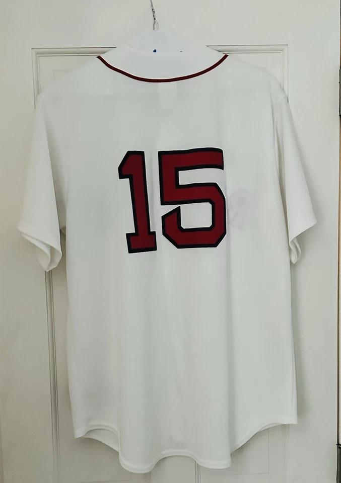 Majestic Dustin Pedroia #15 Boston Red Sox XL White Jersey - Image 1 of 4