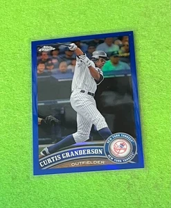 Curtis Granderson 2011 Topps Chrome 158 Blue Refractor 63/99 - Picture 1 of 2