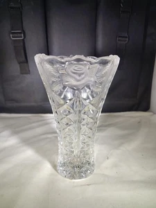 Vintage Anna Hutte Bleikristall Bleikristall Vase Made in Germany 7,5" hoch - Bild 1 von 5