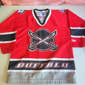 Vintage CCM Miroslav Satan NHL Buffalo Sabres Child Jersey (Rob Ray Autographed) - Picture 1 of 9