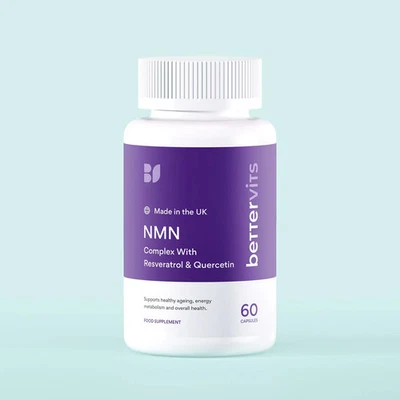 BetterVits NMN Complex with Resveratrol & Quercetin 60 Capsules