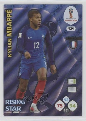 2018 Panini Adrenalyn XL FIFA World Cup Rising Star Килиан Мбаппе Мбаппе No424 - Изображение 1 из 2