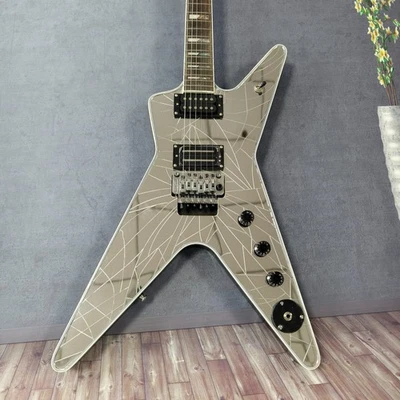 Dean Dimebag Razorback Electric Guitar, Silver Crackle Finish, Mahogany Body - Image 1 of 4