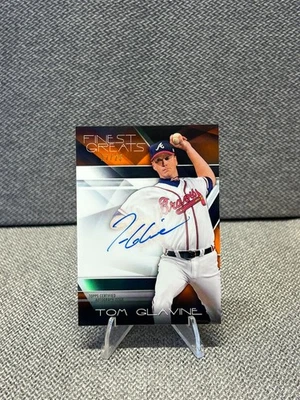 2015 Topps Finest Greats Tom Glavine Orange Refractor Auto /25 #FGA-TG - Image 1 of 3