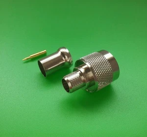 (1 SET) N Male Straight Crimp Connector RG8 RG213 LMR400 - USA Seller - Bild 1 von 1