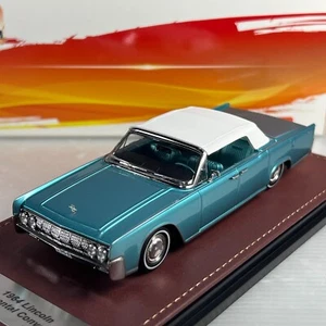 Sello GLM 1964 1/43 Lincoln Continental convertible techo cerrado Regal Turquesa - Imagen 1 de 3