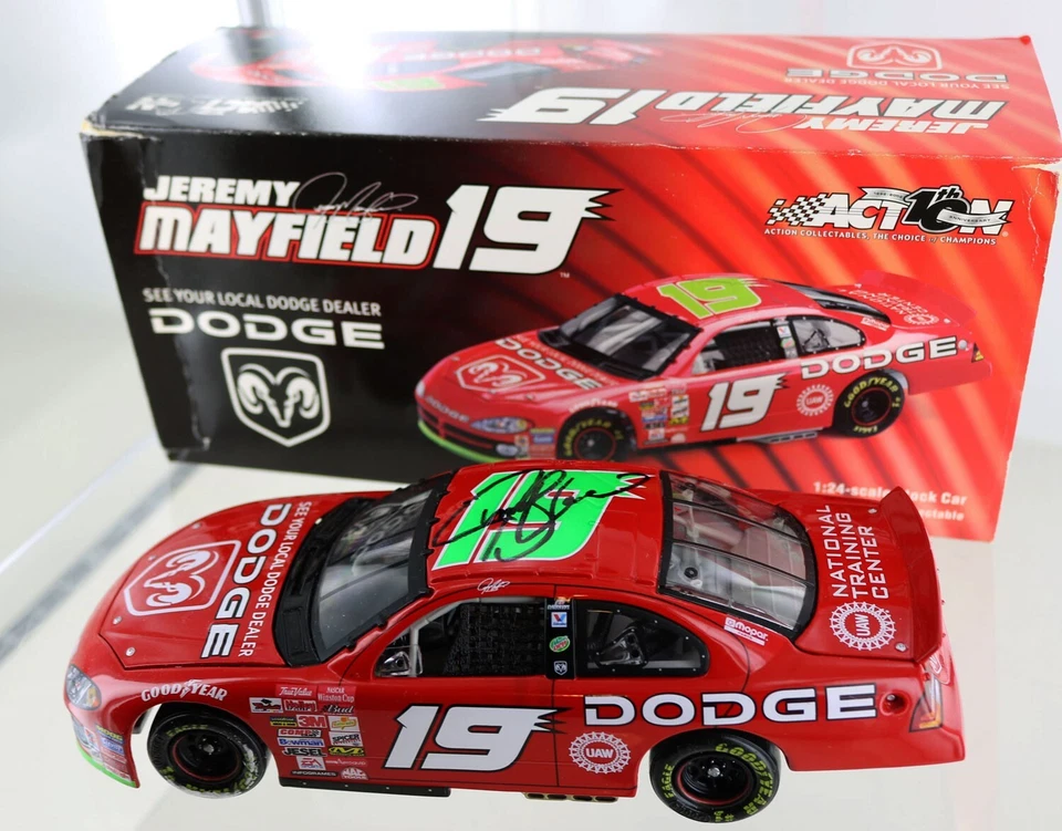 Jeremy Mayfield #19 Dodge / Mountain Dew 2002 Inbtrepid R/T. Autographed - Image 1 of 1
