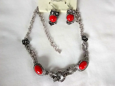 Conjunto de pendientes collar colgante tribal étnico para mujer 24" regalo nuevo EE. UU. Foto 1 de 4