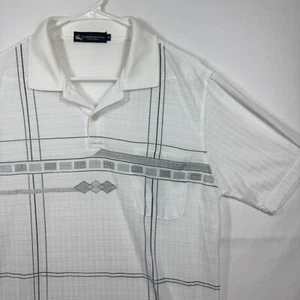 Polo Kadiliwang a quadri sottile manica corta colletto casual uomo taglia XL - Foto 1 di 8