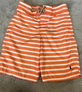 Polo Ralph Lauren Swim Shorts Youth XL Age 18-20 Casual Beach Stripe Orange - Picture 1 of 5