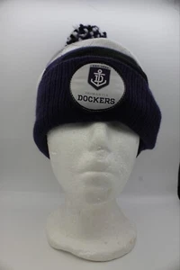 AFL Fremantle Dockers Adults Size Warm Beanie Hat Football like new - Picture 1 of 9