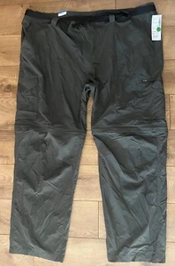Pantaloni Columbia convertibili 100% nylon verde scuro pantaloncini con zip taglia 52 W 32 L - Foto 1 di 4