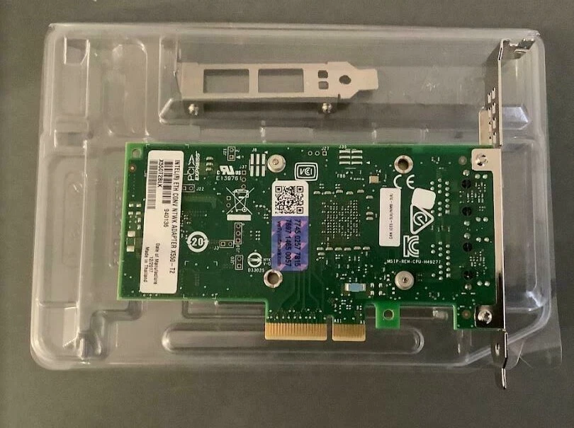 X550-T2 Intel 10Gb RJ45 Ethernet Converged PCIe Network Adapter X550T2 X550T2BLK - Image 1 of 1