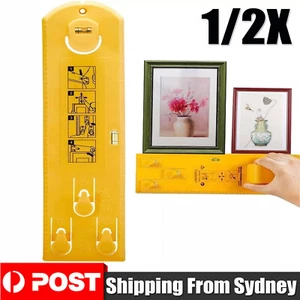 1/2X Picture Hanging Tools Frame Hanger Easy Wall Photo Hanging Kit Level Ruler - Picture 1 of 12