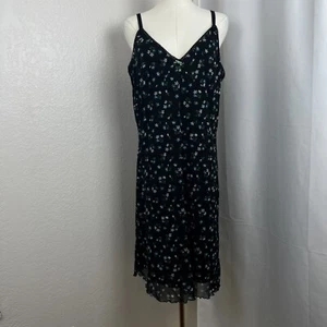 VTG Slip Dress Womens 18 Floral Babydoll Floral Fairy Coquette Whimsigoth Y2K - Picture 1 of 10