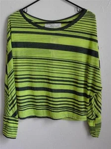 Vintage Havana Dolman Sleeve Tee Top, gelbe Streifen, Größe M, UVP 76 $ - Bild 1 von 1