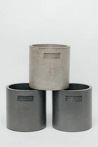 Modern Concrete Vase – Minimalist Handmade Cylinder Planter – Industrial Home De - Picture 1 of 16