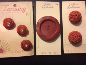 Bottoni colore rosso scuro Vitg,uncinetto,plastica con cristalli,grande bottone cappotto D2 - Foto 1 di 1