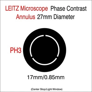 Bague contraste de phase 27 mm PH3 pour microscope Leitz compatible retrofit - Photo 1/1