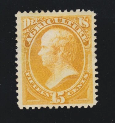 US O7 15c Agriculture Department Mint XF OG H w/ PSAG Cert SCV $425 - Image 1 of 3