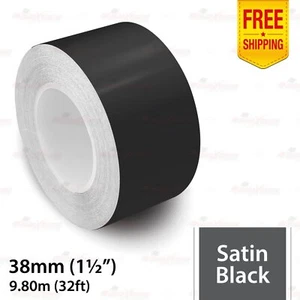 1.5" 38mm PinStriping Pin Stripe Tape Styling Decal Vinyl Sticker SATIN BLACK - Picture 1 of 13
