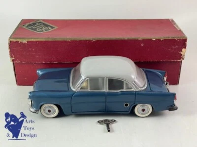 JOUET ANCIEN GEGE REF 30312 SIMCA VERSAILLES MECANIQUE BLEU GRIS VERS 1950 25CM - Photo 1/4