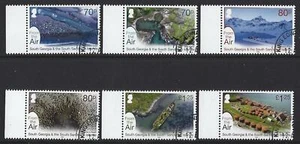 JUEGO DE 6 MARGINALES DE GEORGIA DEL SUR 2020 DESDE EL AIRE FINO USADO A MANO CANCELADO - Imagen 1 de 1