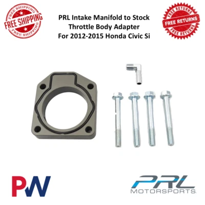 Adaptador de colector de admisión PRL para carrocería del acelerador de stock para Honda Civic Si 2012-2015 Foto 1 de 4