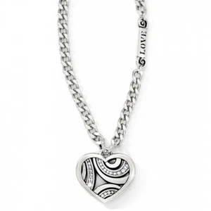 Neu mit Etikett Brighton VERTRAUENSWÜRDIGES HERZ Vertrauen Liebe Silber Kristall Halskette UVP 78 $ - Bild 1 von 3