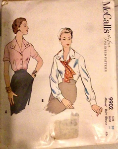 Camicetta vintage anni 50 modello, busto 38 pollici, McCall's 9902, 1954 - Foto 1 di 2