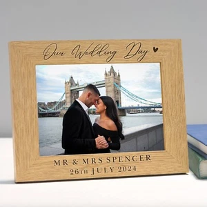 Engagement Gift Personalised Photo Frame Congratulations Gift For Couple Gift - Picture 1 of 27