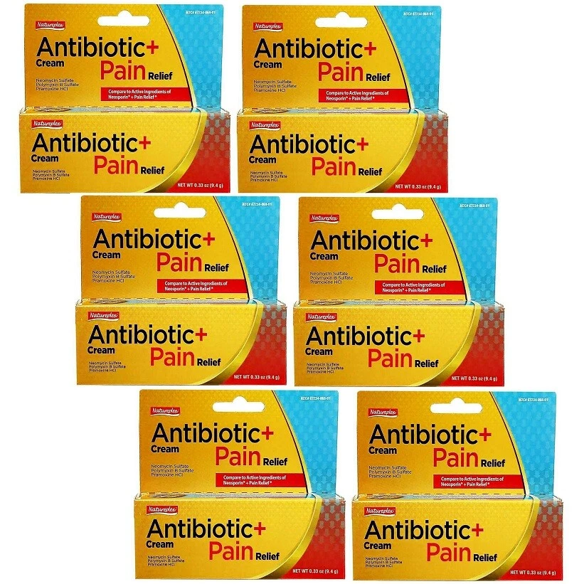 4pk Natureplex Antibiotic Pain Relief Cream 0.33 Oz
