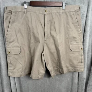 Geoffrey Beene Casual Cargo Short Mens 42 Beige Cotton Slash Pockets Classic Fit - Picture 1 of 9