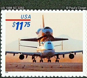 US 1998 SC 3262 $11.75 PIGGYBACK SPACE SHUTTLE MNH SELF-ADHESIVE VERY FINE - Picture 1 of 2