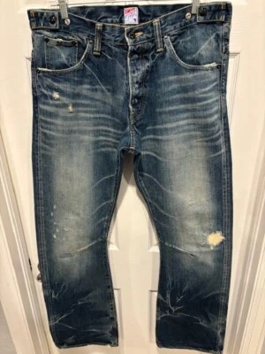 SUPER RARE $879 PRPS JAPAN P29P02BB DARK BURNER GTO SLIM-BOOTCUT JEAN 34 W36X34L - Image 1 of 4