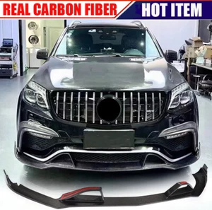Divisor de labios de parachoques delantero de carbono real para Benz C292 GLE63 S cupé 2015-2019 - Imagen 1 de 14