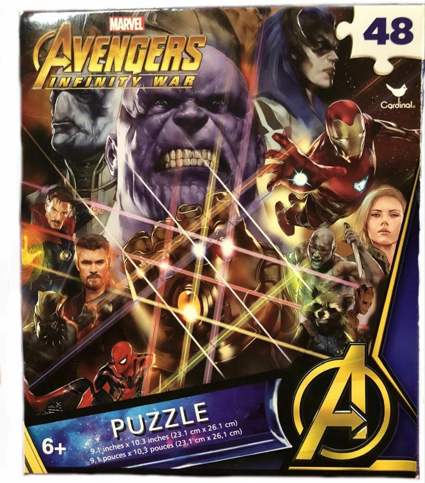 Rompecabezas Marvel Avengers Infinity Wars 48 piezas nuevo sellado de fábrica Foto 1 de 1