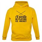 I'd Rather Be Playing Ice Hockey - Kids Hoodie Sport Rink Skater Skating Puck