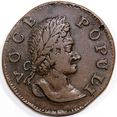 1760 Nelson-10 Voce Populi Colonial Cobre *Cabeza Alta*  Foto 1 de 2