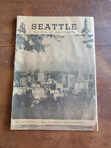 Seattle, Stadt der Möglichkeiten VINTAGE 1947 lokale Werbung Zeitschrift Digest WA - Bild 1 von 9