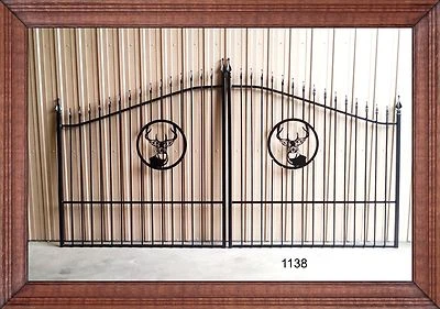 ¡En oferta! Paquete de postes 12’ Driveway Gate Inc #1138 acero hierro metal seguridad para el hogar Foto 1 de 4