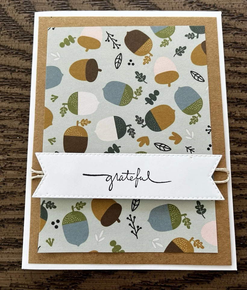 Handmade Fall Thanksgiving Greeting Card~Grateful - Image 1 of 1