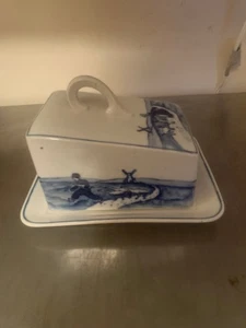 Antike deutsche Porzellan Käseschale, wie besehen - AOx jl5 - Bild 1 von 6