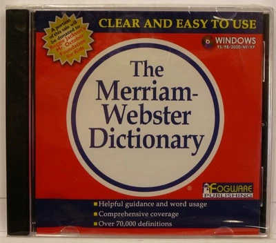 Software PC The Merriam Webster Dictionary NEW SEALED Jewel - Image 1 of 2